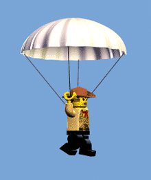 Johnny Thunder parachute animation